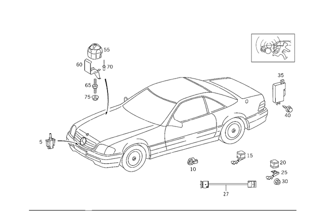 1298211351 - Electrical System: Switch for Mercedes-Benz Image image