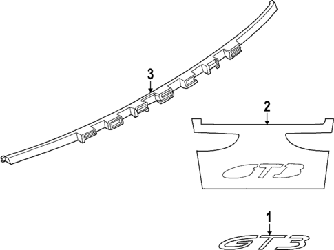 Exterior Trim - Rear Bumper for 2023 Porsche 911 #1