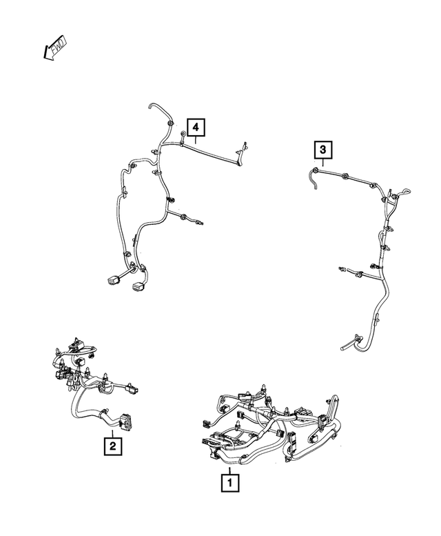 68488793AB - Electrical: Seat Cushion Wiring for Mopar Image