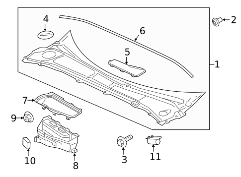 Cowl for 2018 Volvo V90 #0