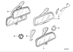 51161954117 - Vehicle Trim: Cover, Base Plate F Interior Mirror for BMW Image