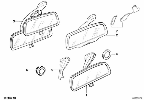 Interior Equipment, Upper for 1992 BMW 740i #4