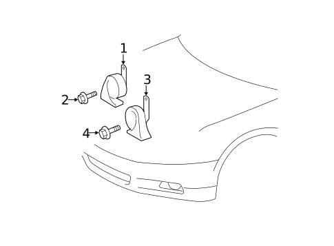 Horn for 2009 Toyota Camry #0