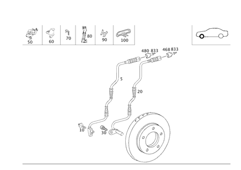 Front Axle Wiring for 2009 Mercedes-Benz E320 #0