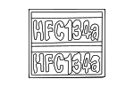 8872333080 - Body: AC Label for Toyota: Camry, Sienna, Solara Image