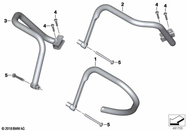 46548548592 - Frame and Mounting Parts: Raised Handle -  for BMW-Motorrad Image