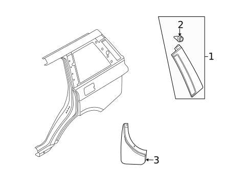 Exterior Trim - Quarter Panel for 2008 Land Rover Range Rover #0