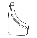 CAT500070PMA - Accessories: 2006-2012 Land Rover Range Rover - Mud Guard for Land Rover: Range Rover Image