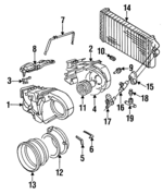 4A0819096 - HVAC: Housing for Audi: 100, 100 Quattro, A6, A6 Quattro, S4, S6, V8 Quattro Image