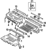 8971642960 - Body: Center Floor Pan for Acura: SLX Image