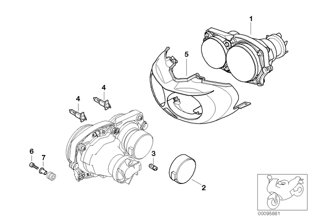 63127659160 - : Headlight for BMW-Motorrad Image