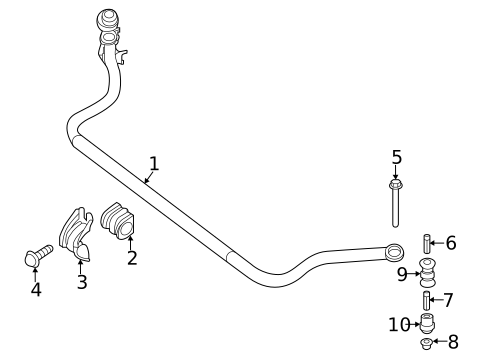 Stabilizer Bar & Components for 2012 Nissan NV1500 #0