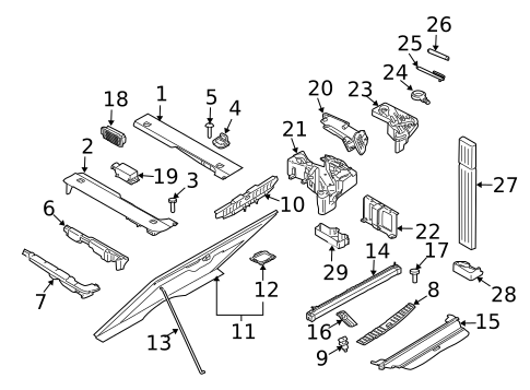 Interior Trim - Rear Body for 2010 Porsche Cayenne #0
