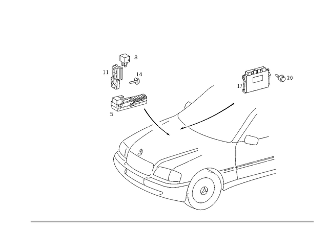 5400072 - Electrical Equipment and Instruments: Relay Unit for Mercedes-Benz: C220, C230, C280, C43 AMG, CLK430, E430 Image image