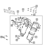 68403695AA - 2.4L Gas; Engine: Exhaust And Catalytic Converter Manifold for Mopar Image image