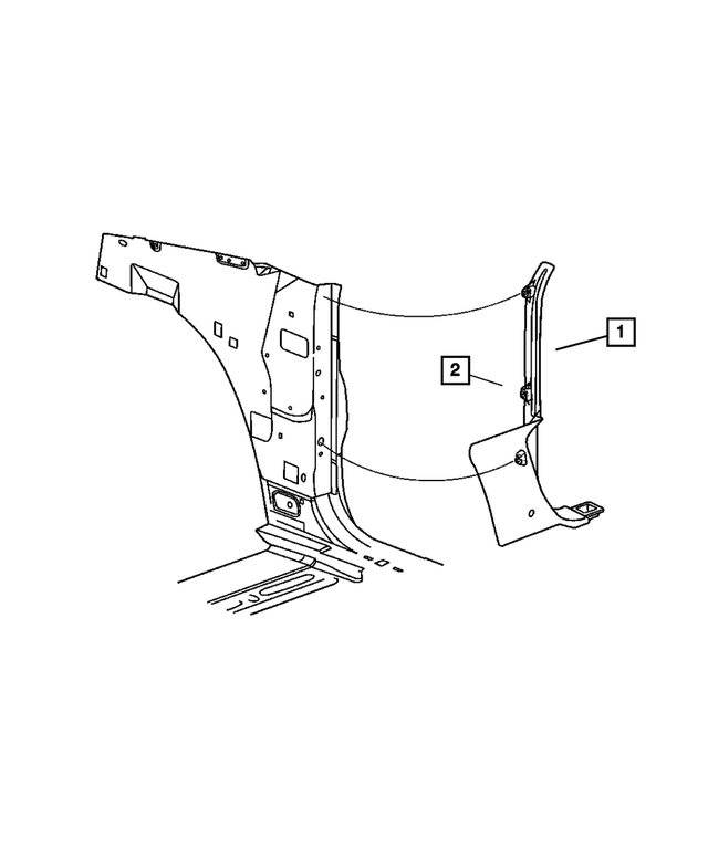 TW38XDVAD - : Cowl Panel, Right for Mopar Image