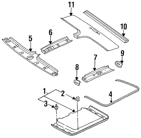 Interior Trim - Top for 1988 Nissan Pulsar NX #0