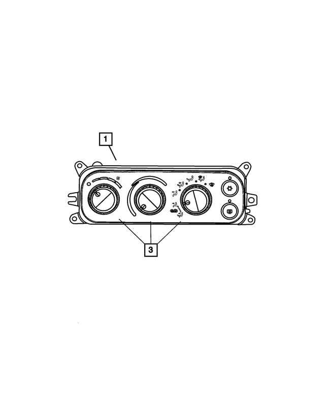 « 55056323AE – Air Conditioning &amp; Heater : Climatisation Commande pour Mopar Image »