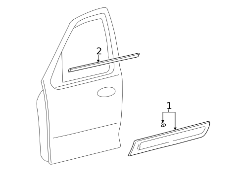 Exterior Trim - Front Door for 2005 Ford Escape #0