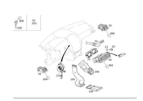 Air Ducting for 2008 Mercedes-Benz C300 #0