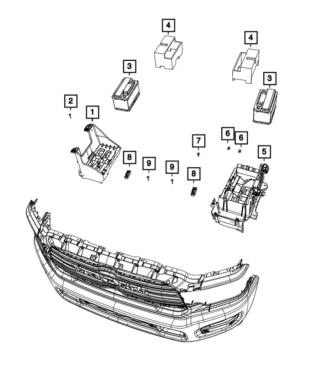 6105240AA - Electrical: Battery Tray, Right for Mopar Image