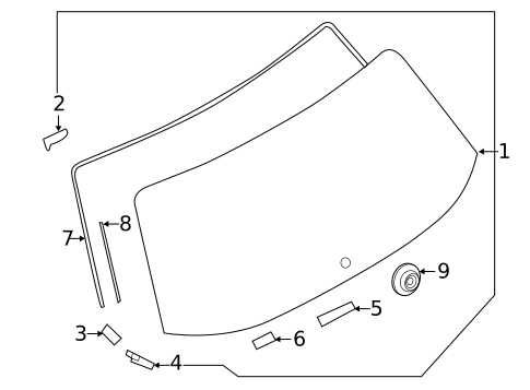 Glass - Lift Gate for 2021 Subaru Forester #0