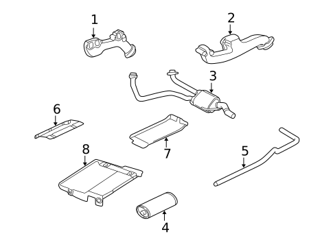 Exhaust Manifold for 2003 Dodge Ram 1500 Van #0