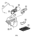 53013509AA - : Air Inlet Baffle for Mopar Image