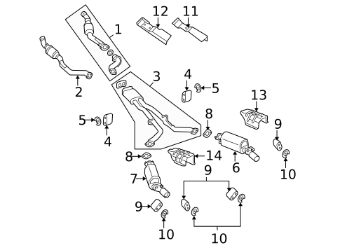 Exhaust Components for 2006 Pontiac GTO #0