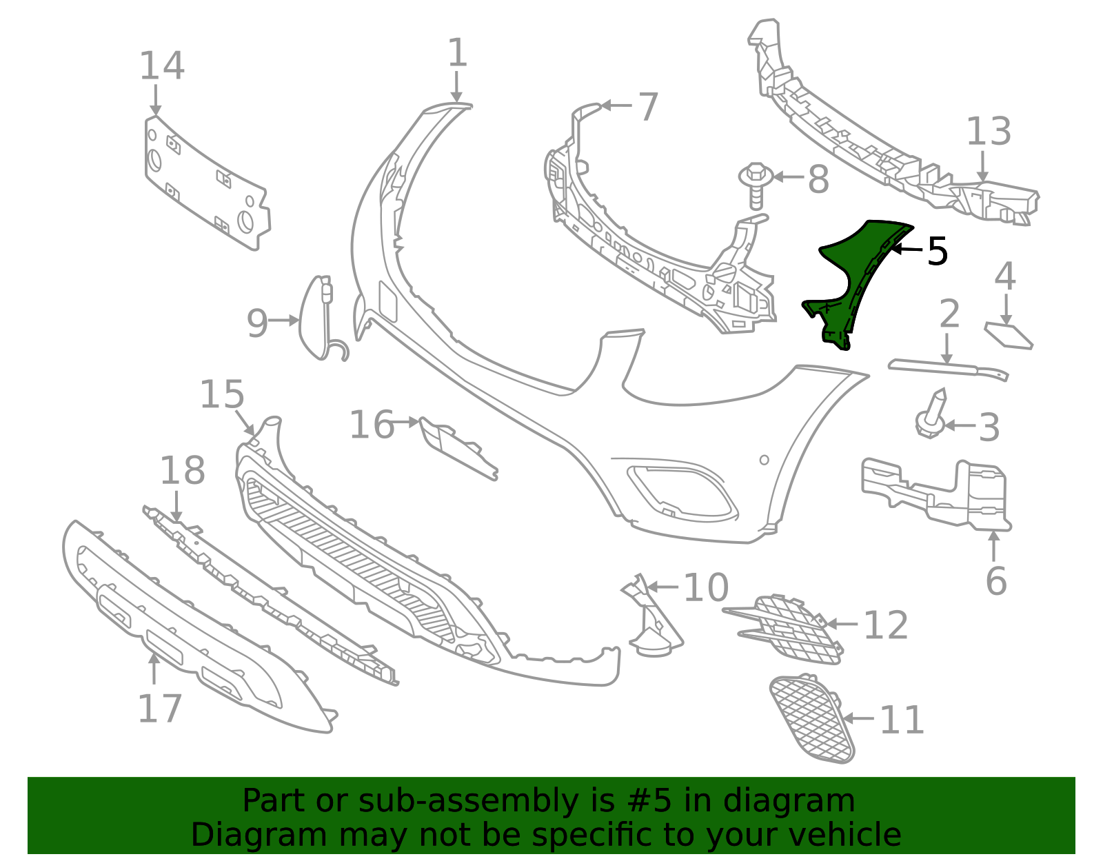 2538857802 - Mercedes-Benz Bumper Guide Performance Auto Parts