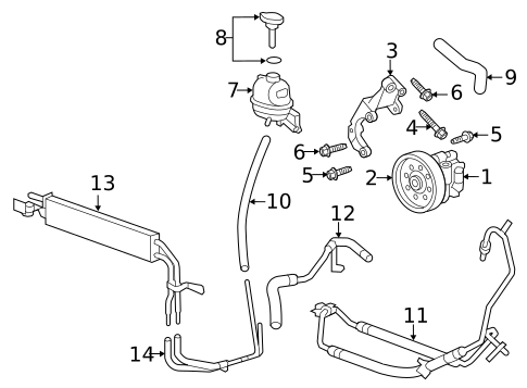 Pump & Hoses for 2012 Cadillac CTS #0