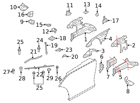 Structural Components & Rails for 2010 BMW Z4 #0