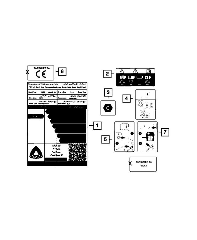 68620114AA - Labels: Ce Markings Nameplate for Mopar Image