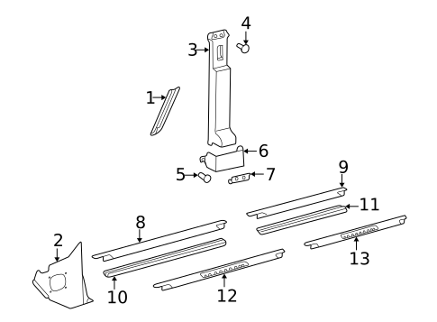 Interior Trim - Pillars for 2004 Mercedes-Benz G55 AMG #0