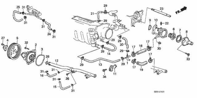 Water Pump (PGM-FI) for 1987 Honda Accord #0