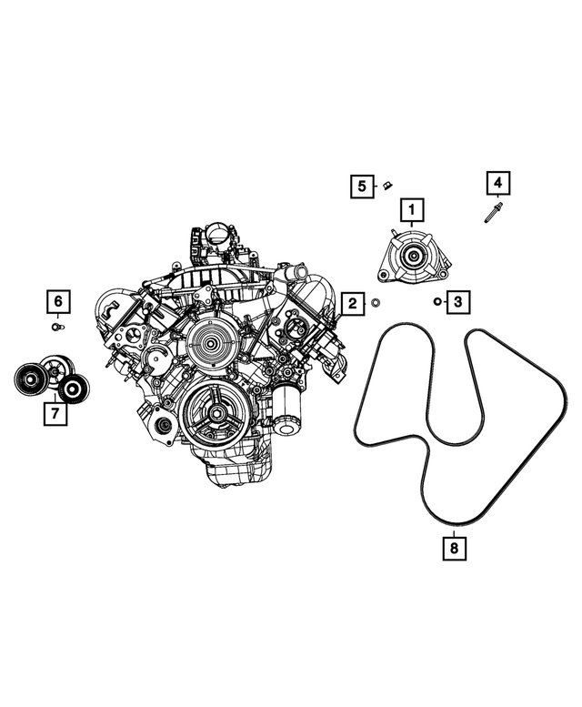 R6029700AD - Electrical: Engine Generator, Remanufactured for Mopar Image image