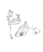 68201979AA - Interior Trim: Overhead Console Bracket for Mopar Image