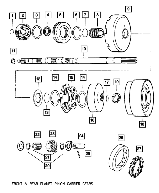 52118059 - 48RE; 4-Speed; Automatic Transmission: Reverse Drum Thrust Washer for Mopar Image image