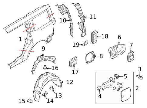 Quarter Panel & Components for 2010 Ford Flex #0