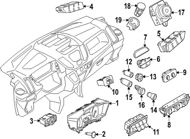 NK4Z10849AP - Body: Cluster for Ford Image