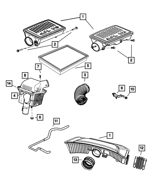 5159169AB - Fuel: Air Cleaner Body for Mopar Image