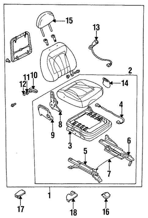 Passenger Seat for 1995 Mazda 929 #1