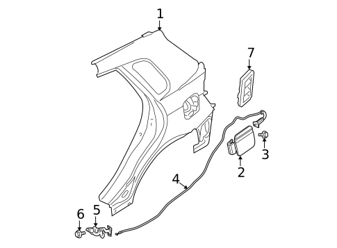 Quarter Panel & Components for 2005 Kia Spectra5 #0