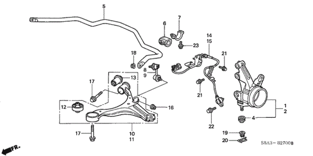 Knuckle for 2002 Honda Civic #0