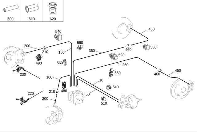 1724201326 - Brakes: Brake Line for Mercedes-Benz Image image