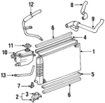 F8DZ8286AA - Cooling System: Lower Hose for Ford: Taurus Image