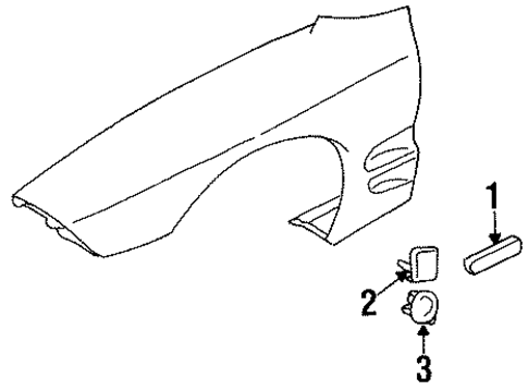 Exterior Trim - Fender for 2002 Pontiac Firebird #0
