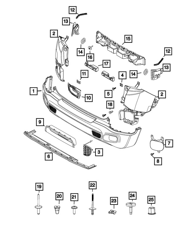 5VW91LXHAA - Frame, Bumper and Fascia: Tow Hook Cover for Mopar Image