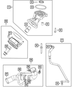4893345AA - Engine: Engine Oil Cooler Connector for Mopar Image