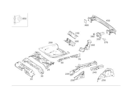 Rear End Floor for 2020 Mercedes-Benz GLA250 #0